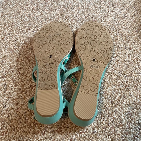 New:Teal/Mint,U.S. size 8, Studded Strappy Sandals - Picture 6 of 8